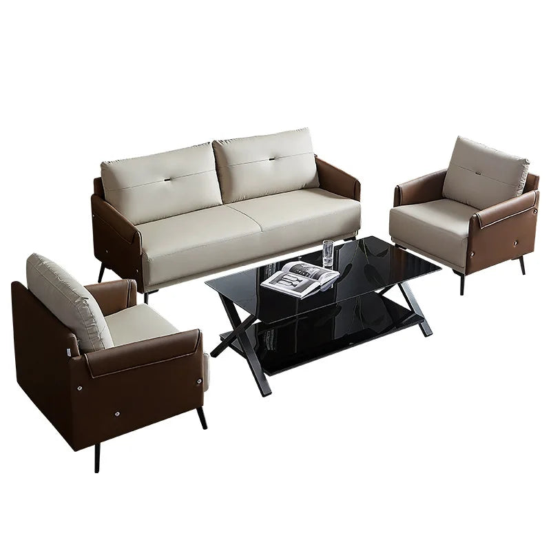 Modern Simple PU Leather Office Sofa