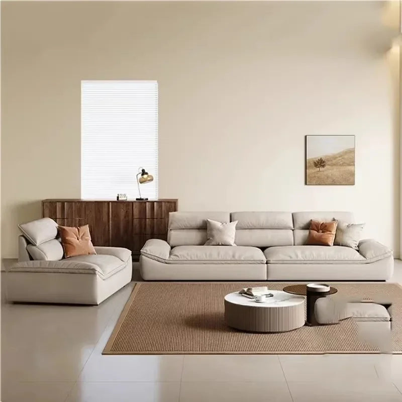 Orange Oversize Simple Lazy Sofa