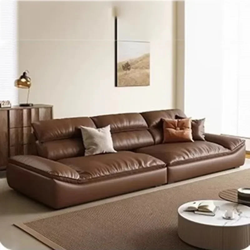 Orange Oversize Simple Lazy Sofa